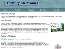 Tablet Screenshot of centuryelectronic.com